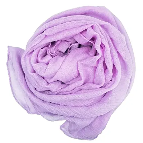 woogwin Women's Cotton Scarves Lady Light Soft Fashion Solid Scarf Wrap Shawl - WOOGWIN (1)