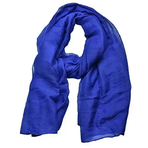 woogwin Women's Cotton Scarves Lady Light Soft Fashion Solid Scarf Wrap Shawl - WOOGWIN