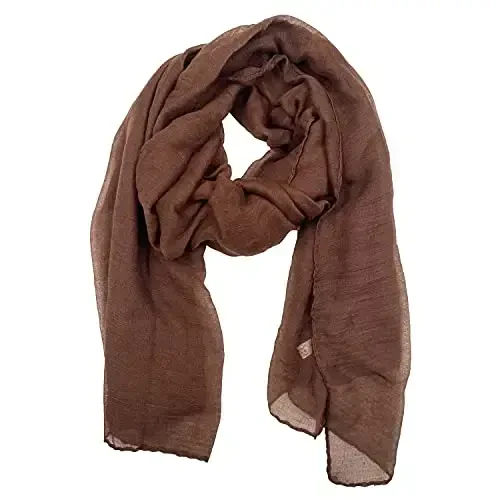 woogwin Women's Cotton Scarves Lady Light Soft Fashion Solid Scarf Wrap Shawl 