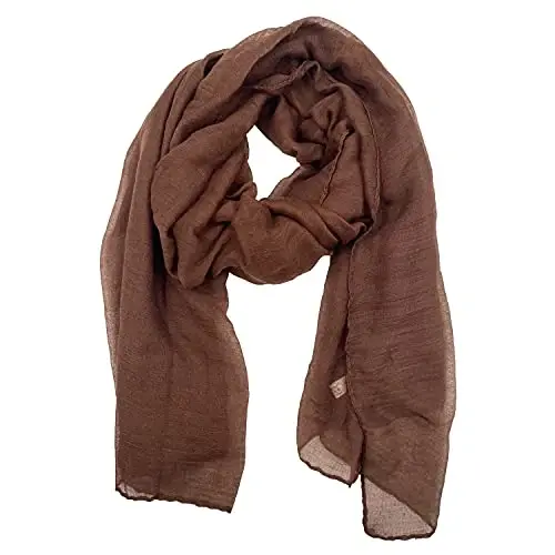 woogwin Women's Cotton Scarves Lady Light Soft Fashion Solid Scarf Wrap Shawl - 1