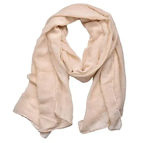 woogwin Women's Cotton Scarves Lady Light Soft Fashion Solid Scarf Wrap Shawl 
