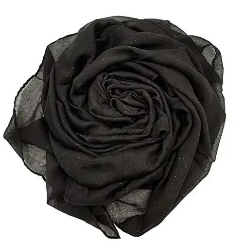 woogwin Women's Cotton Scarves Lady Light Soft Fashion Solid Scarf Wrap Shawl - WOOGWIN (1)