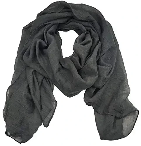woogwin Women's Cotton Scarves Lady Light Soft Fashion Solid Scarf Wrap Shawl - WOOGWIN