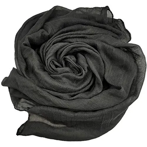 woogwin Women's Cotton Scarves Lady Light Soft Fashion Solid Scarf Wrap Shawl - 2