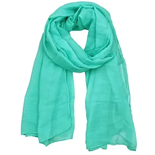 woogwin Women's Cotton Scarves Lady Light Soft Fashion Solid Scarf Wrap Shawl - WOOGWIN