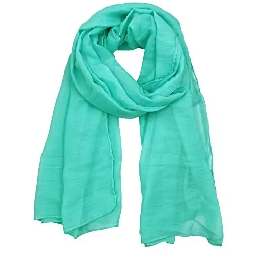 woogwin Women's Cotton Scarves Lady Light Soft Fashion Solid Scarf Wrap Shawl - 1