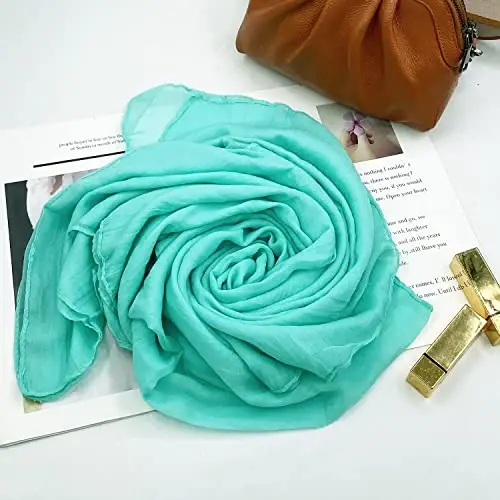 woogwin Women's Cotton Scarves Lady Light Soft Fashion Solid Scarf Wrap Shawl - 6