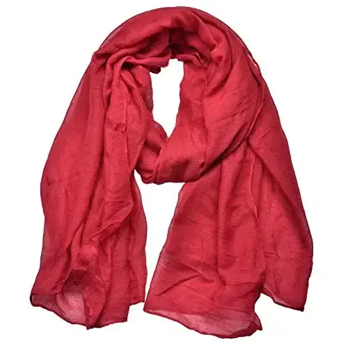 woogwin Women's Cotton Scarves Lady Light Soft Fashion Solid Scarf Wrap Shawl 