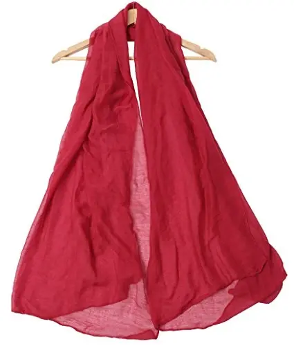 woogwin Women's Cotton Scarves Lady Light Soft Fashion Solid Scarf Wrap Shawl - 3