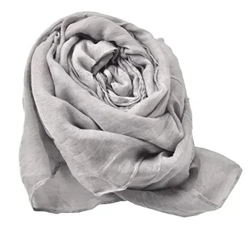 woogwin Women's Cotton Scarves Lady Light Soft Fashion Solid Scarf Wrap Shawl - WOOGWIN (1)