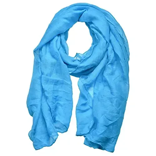 woogwin Women's Cotton Scarves Lady Light Soft Fashion Solid Scarf Wrap Shawl - WOOGWIN