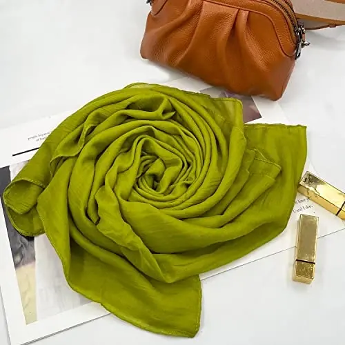 woogwin Women's Cotton Scarves Lady Light Soft Fashion Solid Scarf Wrap Shawl - 6
