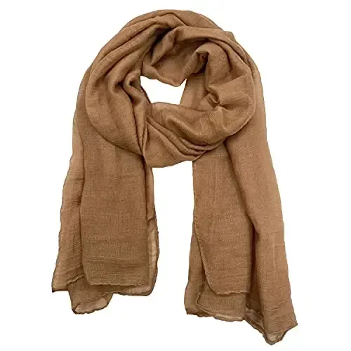 woogwin Women's Cotton Scarves Lady Light Soft Fashion Solid Scarf Wrap Shawl 