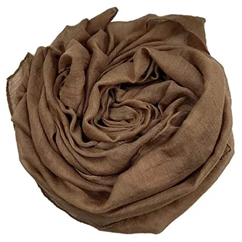 woogwin Women's Scarf Lady Light Soft Fashion Solid Shawl Wraps - WOOGWIN (1)
