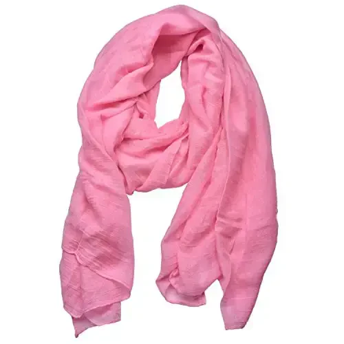 woogwin Women's Cotton Scarves Lady Light Soft Fashion Solid Scarf Wrap Shawl - WOOGWIN