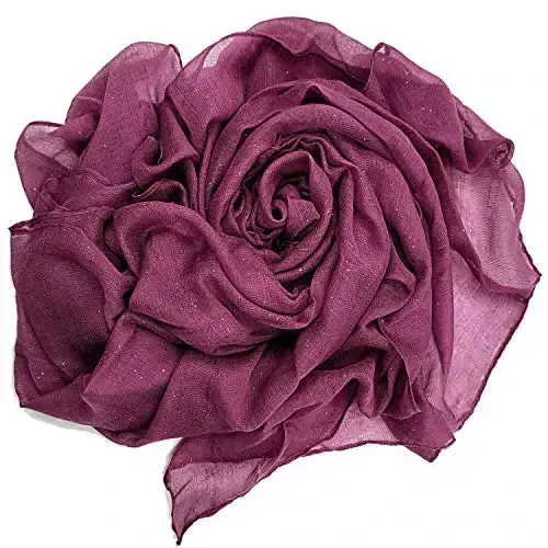 woogwin Women's Cotton Scarves Lady Light Soft Fashion Solid Scarf Wrap Shawl - WOOGWIN (1)