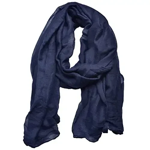woogwin Women's Cotton Scarves Lady Light Soft Fashion Solid Scarf Wrap Shawl - WOOGWIN