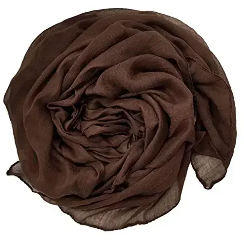 woogwin Women's Cotton Scarves Lady Light Soft Fashion Solid Scarf Wrap Shawl - WOOGWIN (1)