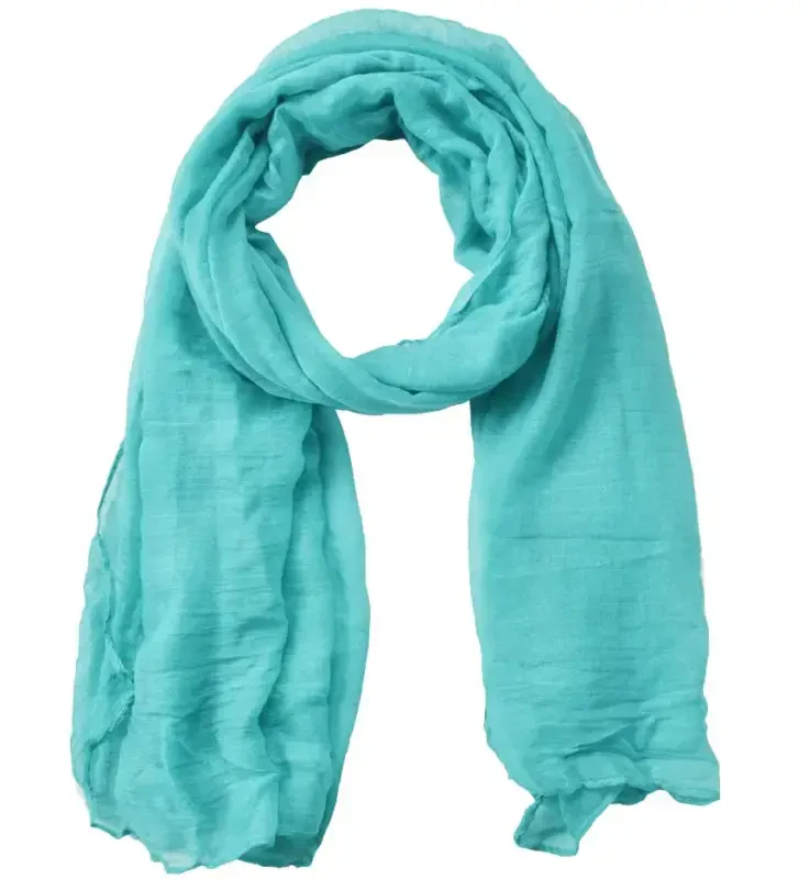 woogwin Women's Cotton Scarves Lady Light Soft Fashion Solid Scarf Wrap Shawl - WOOGWIN