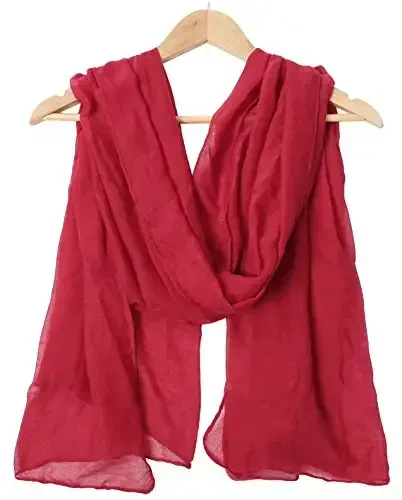 woogwin Women's Cotton Scarves Lady Light Soft Fashion Solid Scarf Wrap Shawl - 2