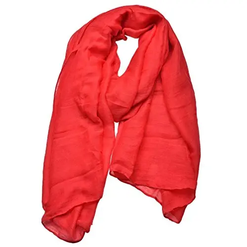 woogwin Women's Cotton Scarves Lady Light Soft Fashion Solid Scarf Wrap Shawl - WOOGWIN
