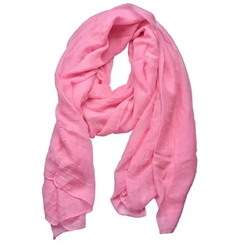 woogwin Women's Cotton Scarves Lady Light Soft Fashion Solid Scarf Wrap Shawl 