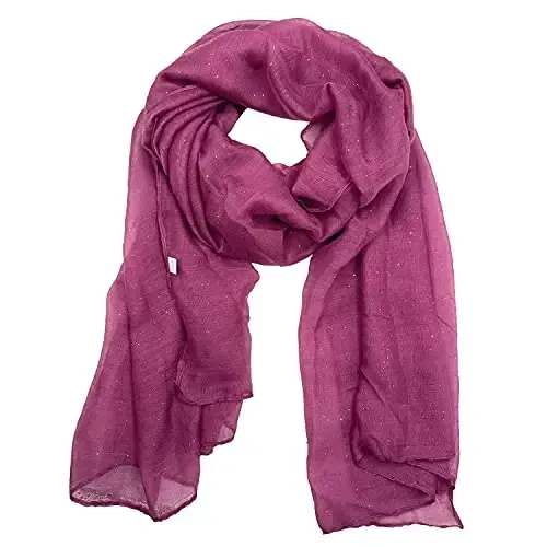 woogwin Women's Cotton Scarves Lady Light Soft Fashion Solid Scarf Wrap Shawl - WOOGWIN