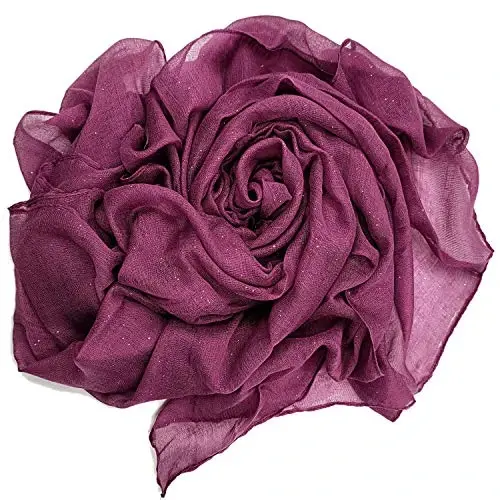 woogwin Women's Cotton Scarves Lady Light Soft Fashion Solid Scarf Wrap Shawl - 2