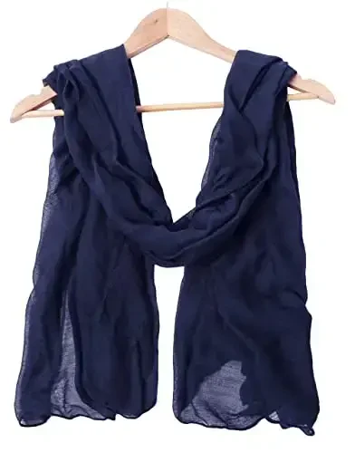 woogwin Women's Cotton Scarves Lady Light Soft Fashion Solid Scarf Wrap Shawl - WOOGWIN (1)