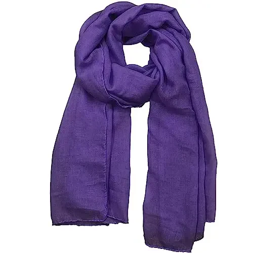 woogwin Women's Cotton Scarves Lady Light Soft Fashion Solid Scarf Wrap Shawl - 1