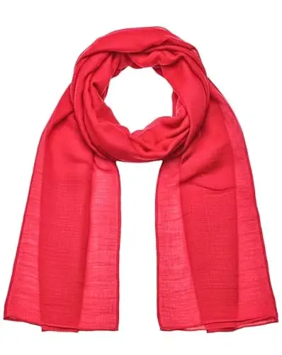 woogwin Women's Scarf Lady Light Soft Fashion Solid Shawl Wraps - 1