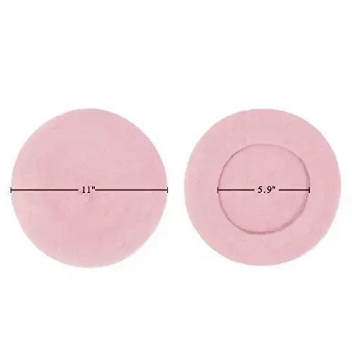 Wool Beret Hat French Beret Cap Winter Artist Painter Hat Solid Color for Women - 6