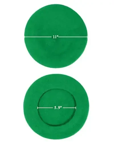 Wool Beret Hat French Beret Cap Winter Artist Painter Hat Solid Color for Women - 5