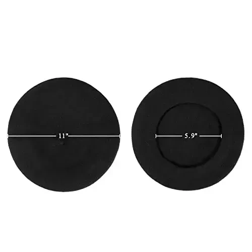 Wool Beret Hat French Beret Cap Winter Artist Painter Hat Solid Color for Women - 6