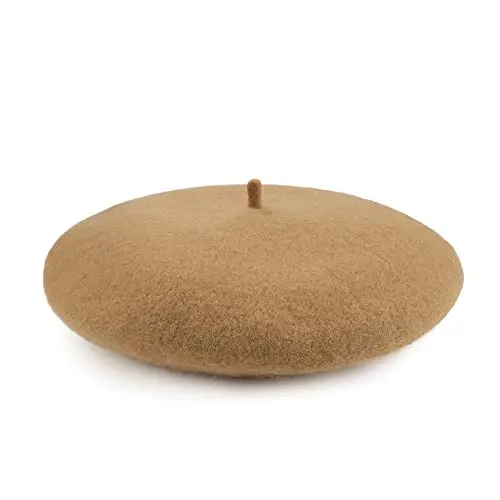Wool Beret Hat French Beret Cap Winter Artist Painter Hat Solid Color for Women - 3