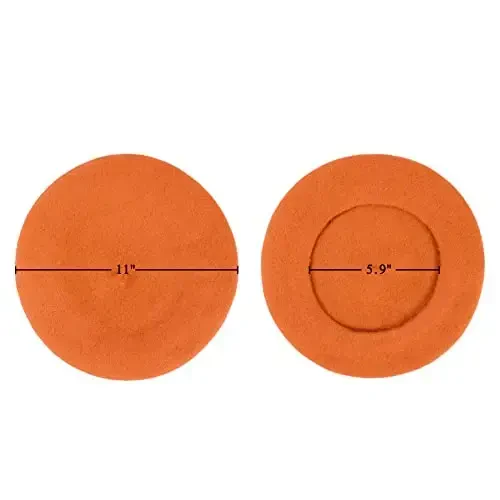 Wool Beret Hat French Beret Cap Winter Artist Painter Hat Solid Color for Women - 6