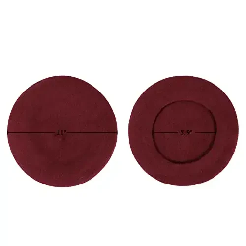 Wool Beret Hat French Beret Cap Winter Artist Painter Hat Solid Color for Women - 6