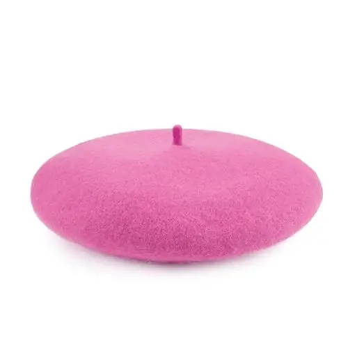 Wool Beret Hat French Beret Cap Winter Artist Painter Hat Solid Color for Women - 4