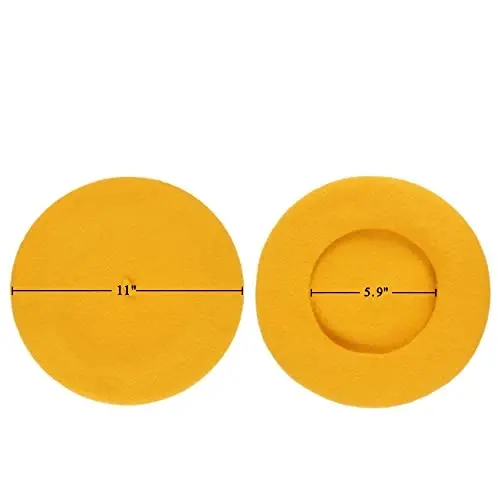 Wool Beret Hat French Beret Cap Winter Artist Painter Hat Solid Color for Women - 5