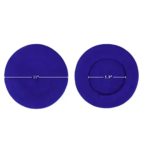 Wool Beret Hat French Beret Cap Winter Artist Painter Hat Solid Color for Women - 6