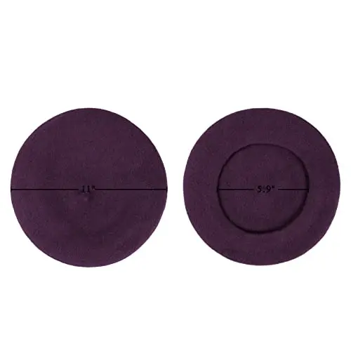 Wool Beret Hat French Beret Cap Winter Artist Painter Hat Solid Color for Women - 6