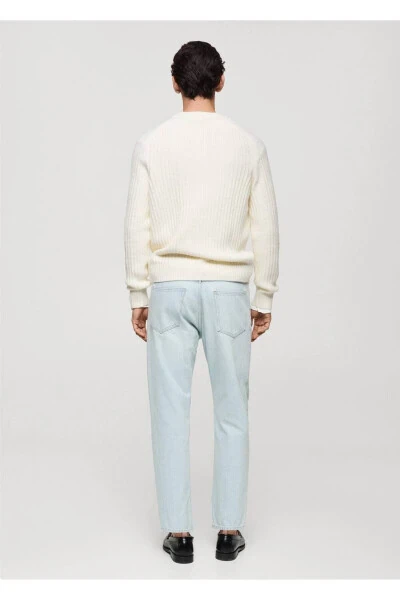 Wool blend cable knit sweater - 4