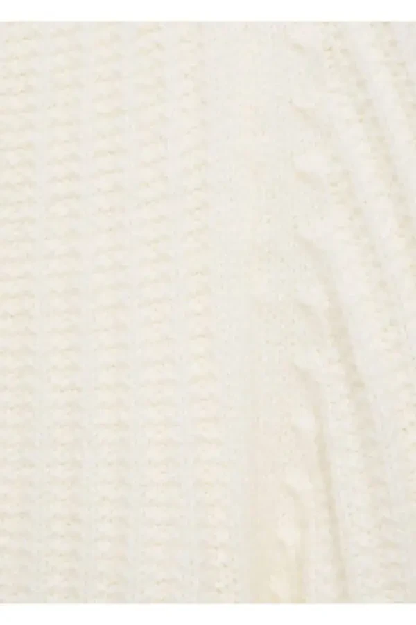 Wool blend cable knit sweater - 6