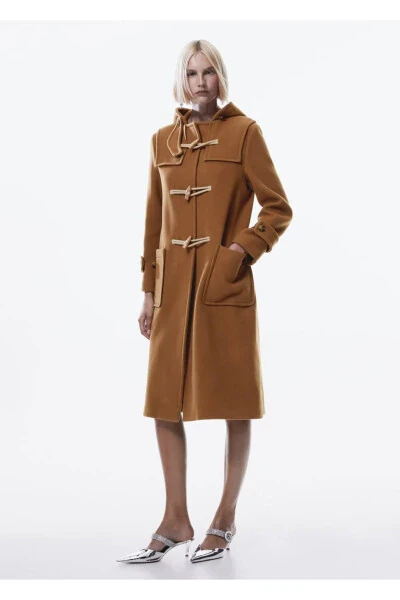 Wool blend hoodie - MANGO (1)