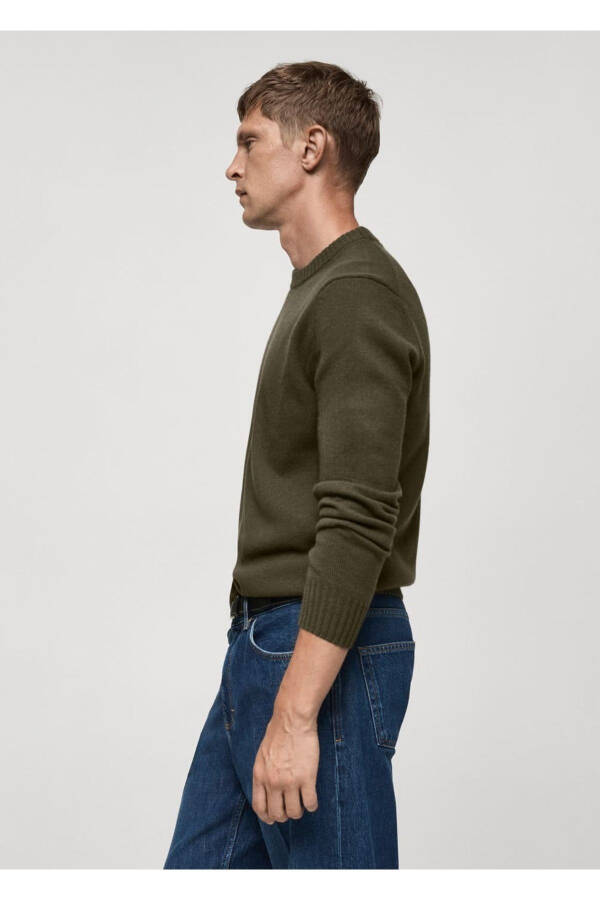 Wool blend knit sweater - 5