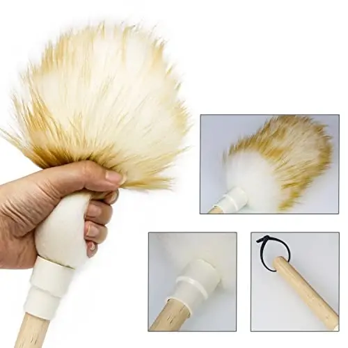 Wool Lambswool Tozalash Cho'tkasi Duster, Yog'och Dasta, Osish Arqoni, Anti-Statik, Qulay Tutqichlar, Piano, Gitara va Boshqa Torli Asboblar va Ofis, Uy va Mashina va h.k. uchun - 5