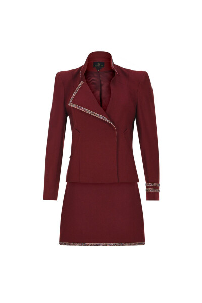 Wool Sense Yün Takım Elbise-bordo - 2