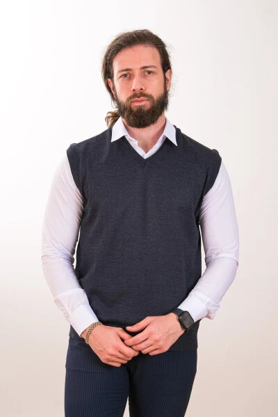 Wool Sleeveless Knit Sweater - ÇUKUROVA