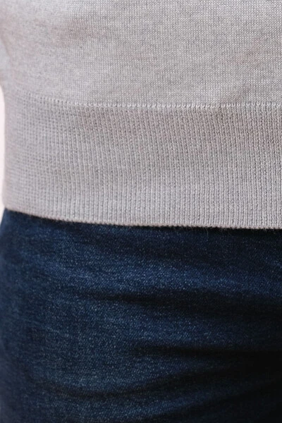 Wool Sleeveless Knit Sweater Light Gray - 5