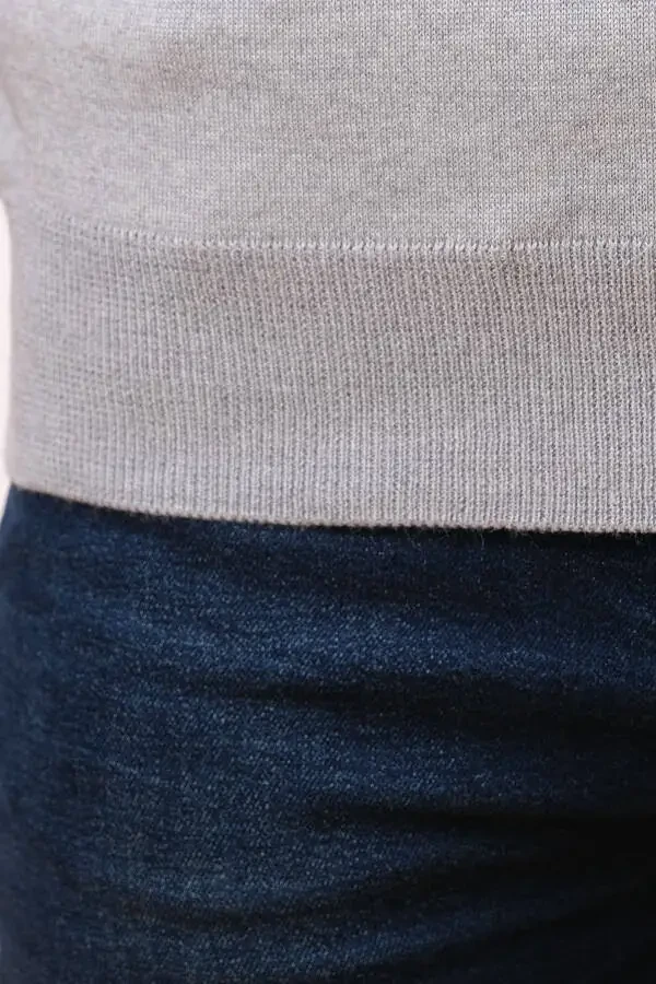 Wool Sleeveless Knit Sweater Light Gray - 5